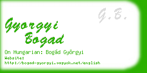 gyorgyi bogad business card